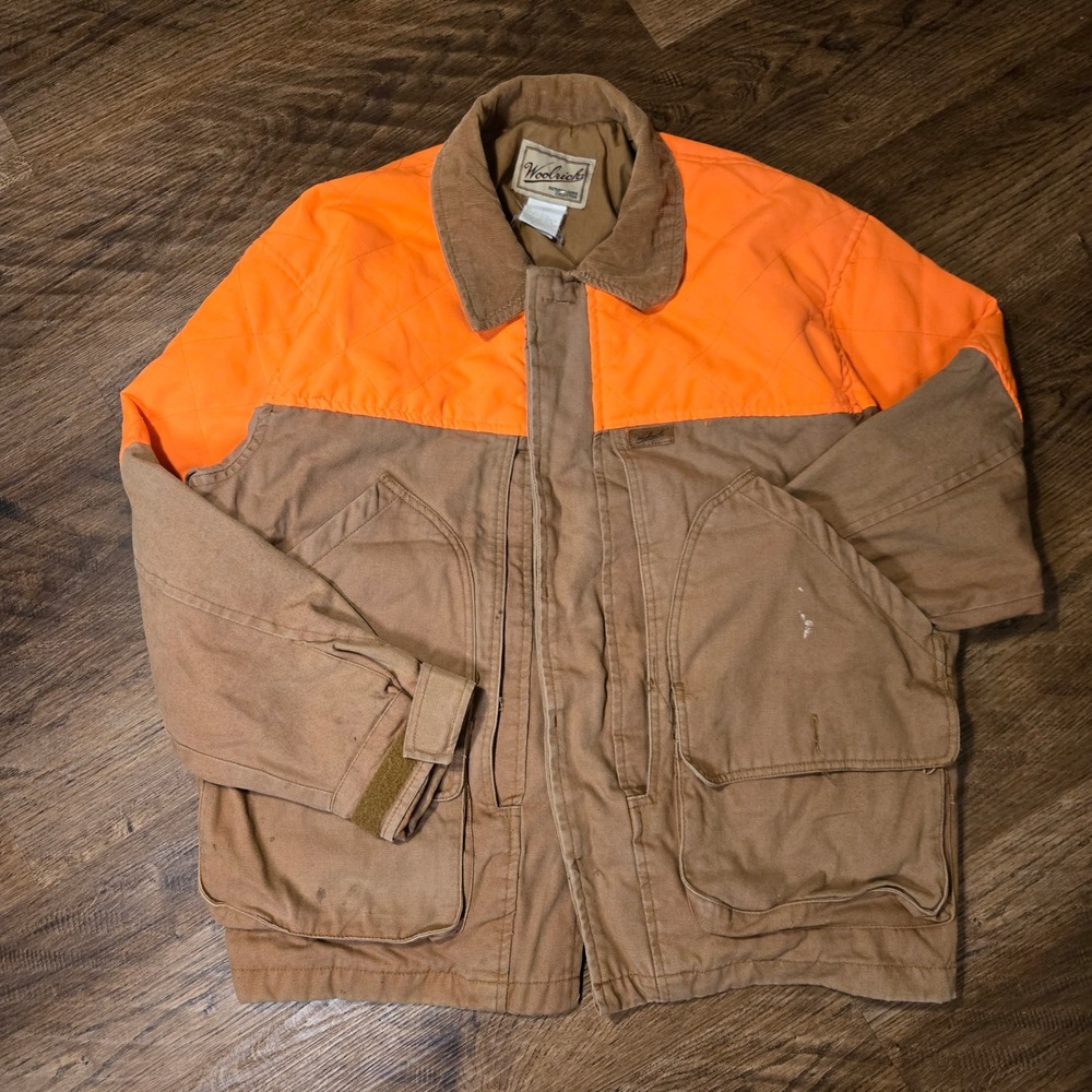 Woolrich Outdoor Guide Collection Hunting Jacket Brown Orange Size L 1990s Mens - Picture 9 of 16